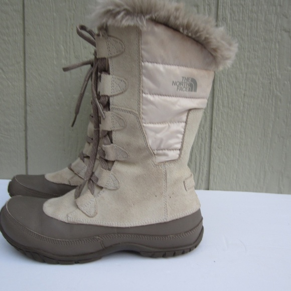 The North Face Shoes - The North Face Nuptse Purna Winter Boots Women Size 7 In Morning Ivory Waterproo